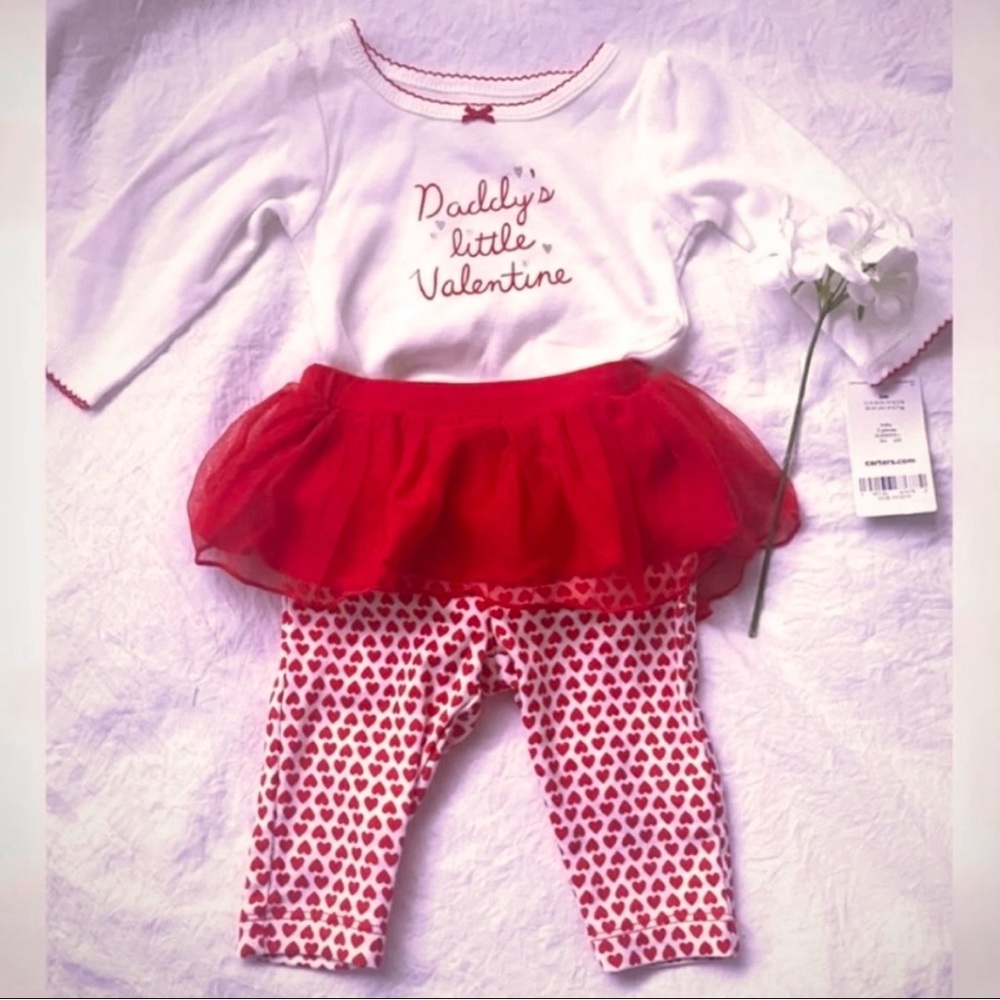 New Baby & Toddler Girls Size 24 Months Daddy’s Little Valentine Tutu Set